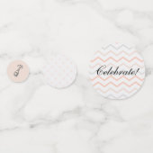 Confettis Pastel pêche et gris Zig Zag (Derrière)