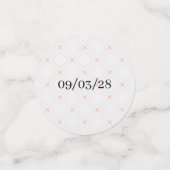 Confettis Pastel pêche et gris Zig Zag (Petit recto)