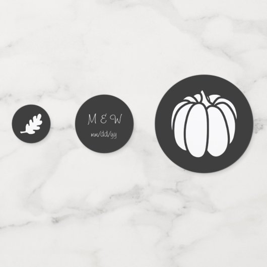 Confettis Patch citrouille dans la configuration de table no (Derrière)
