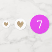 Confettis Patinage à roulettes Anniversaire fête rose et or (Derrière)