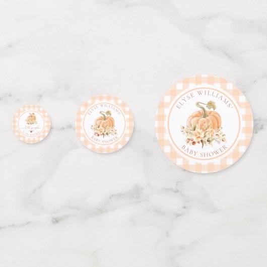 Confettis Peach En vichy Fall Un Peu Citrouille Est En Route (Derrière)