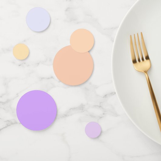 Confettis Peach to Lavender Purple Gradient Table (Groupe)