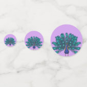 Confettis Peacock vert et bleu | Fleurs d'aquarelle violette (Derrière)