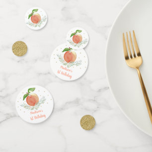 Confettis Pêche or Floral Anniversaire