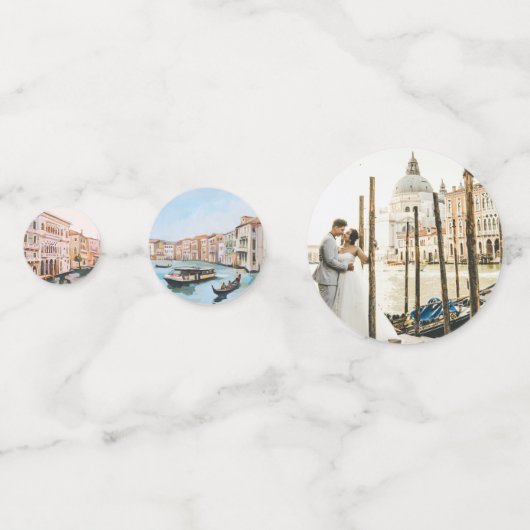 Confettis Peintures du Grand Canal, Venise, Italie Mariage (Devant)