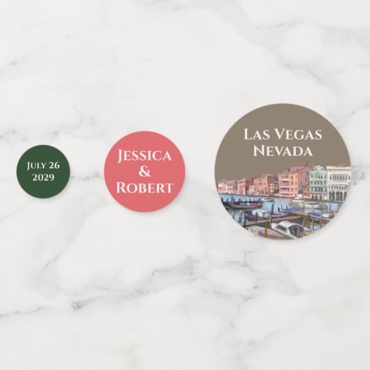 Confettis Peintures du Grand Canal, Venise, Italie Mariage (Derrière)