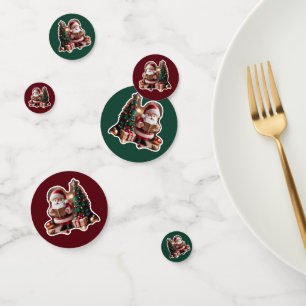 Confettis Père Noël avec sapin en 3D -