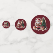 Confettis Père Noël avec sapin en 3D - (Derrière)