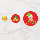 Confettis Père Noël, elfe de Noël, Casse-noires & cloches (Devant)