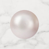 Confettis Perles et coeurs chics sur Mariage rose poussiéreu (Petit recto)