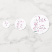 Confettis Perles et Prosecco Élégante Moderne pour une Fête  (Devant)