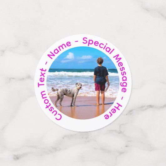 Confettis Personnalisation de votre photo et de votre texte (Petit recto)