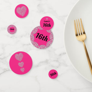 Confettis Personnalisé 16ème ou modifier la table d'âge conf