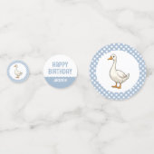 Confettis Personnalisé Blue One Silly Goose First Birday (Devant)