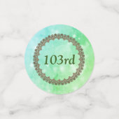 Confettis Personnalisé vert brillant Joyeux 103e anniversair (Petit recto)