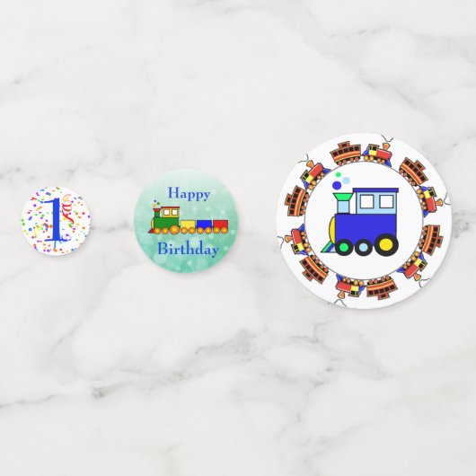 Confettis Personnaliser le nom et l'année Choo Choo Train An (Devant)