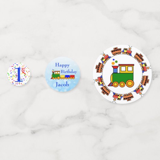 Confettis Personnaliser le nom et l'année Choo Choo Train An (Derrière)