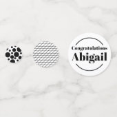 Confettis Personnalisés avec Nom pour la Remise de (Derrière)