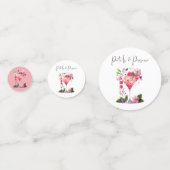 Confettis Pétales & Prosecco Rose Floral Fête de Mariage (Devant)