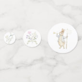 Confettis Peter le lapin Genre Monogramme Baby shower de la  (Derrière)