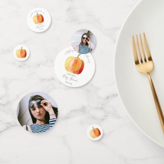 Confettis Petit Baby shower Citrouille (Groupe)