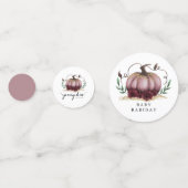 Confettis Petit Baby shower Citrouille rose (Devant)