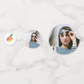 Confettis Petit Baby shower de pêche doux photo (Derrière)