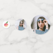 Confettis Petit Baby shower de pêche doux photo (Derrière)