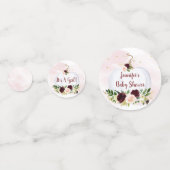 Confettis Petit Baby shower d'or rose Citrouille de Bourgogn (Devant)