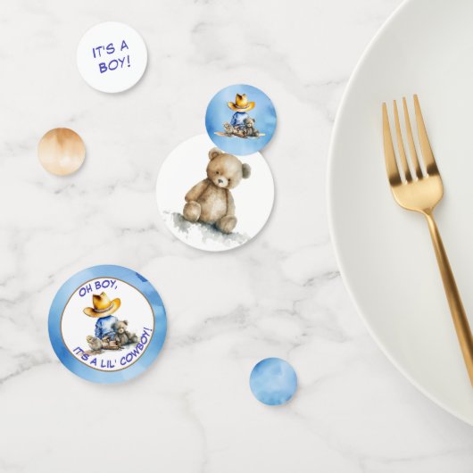 Confettis Petit Cowboy Baby shower À Thème (Groupe)