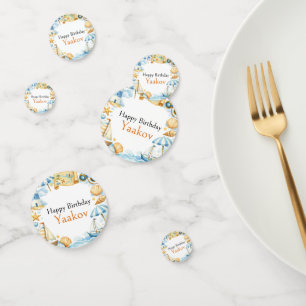 Confettis Petit explorateur côtier 4e anniversaire pour garç