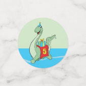 Confettis Petit garçon, 5e anniversaire Dinosaur (Petit recto)