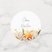 Confettis Petite cuite Baby shower orange Citrus Tangerines (Petit recto)