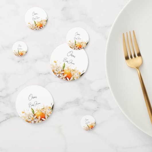 Confettis Petite cuite Baby shower orange Citrus Tangerines (Groupe)