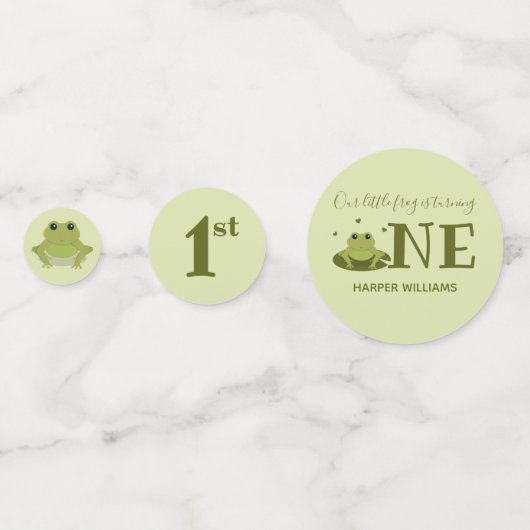 Confettis Petite grenouille transformant un animal mignon 1e (Derrière)