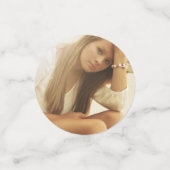 Confettis Photo Blue Gold 2025 Graduation Party (Petit recto)