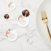 Confettis Photo de fleur de rose en or pour la douche de la  (Groupe)