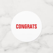 Confettis Photo de Graduation Rouge et Blanc sur mesure Conf (Petit recto)