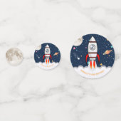 Confettis Photo du 2e anniversaire du Moon Rocket Ship (Devant)