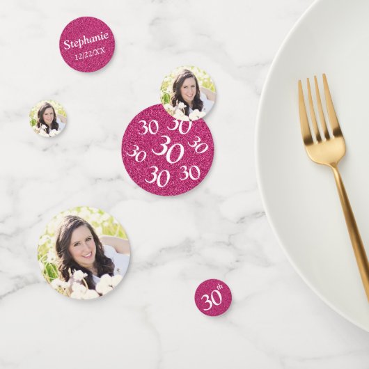 Confettis Photo du 30e anniversaire (Groupe)