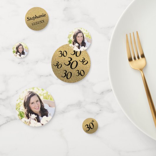 Confettis Photo du 30e anniversaire (Groupe)