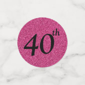 Confettis Photo du 40e anniversaire (Petit recto)