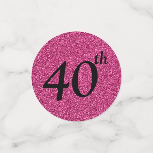 Confettis Photo du 40e anniversaire (Petit recto)