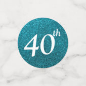 Confettis Photo du 40e anniversaire (Petit recto)