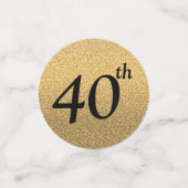 Confettis Photo du 40e anniversaire (Petit recto)