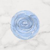 Confettis Photo élégante bleu clair et argent (Petit recto)