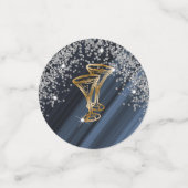 Confettis Photo Gold Parties scintillant et ballons Annivers (Petit recto)