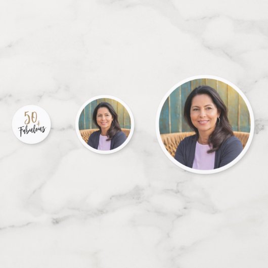 Confettis Photo moderne 50 et fabuleuse 50e anniversaire (Devant)