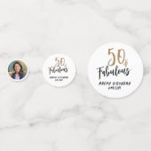 Confettis Photo moderne 50 et fabuleuse 50e anniversaire (Derrière)