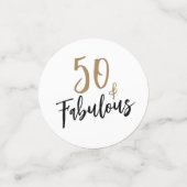 Confettis Photo moderne 50 et fabuleuse 50e anniversaire (Petit recto)